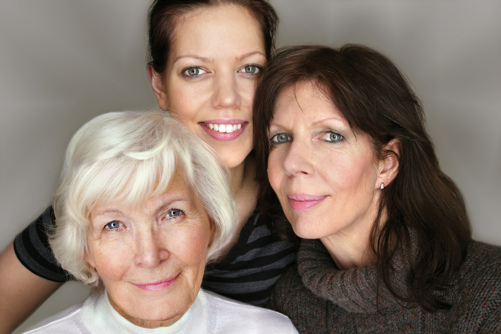 three generations of women