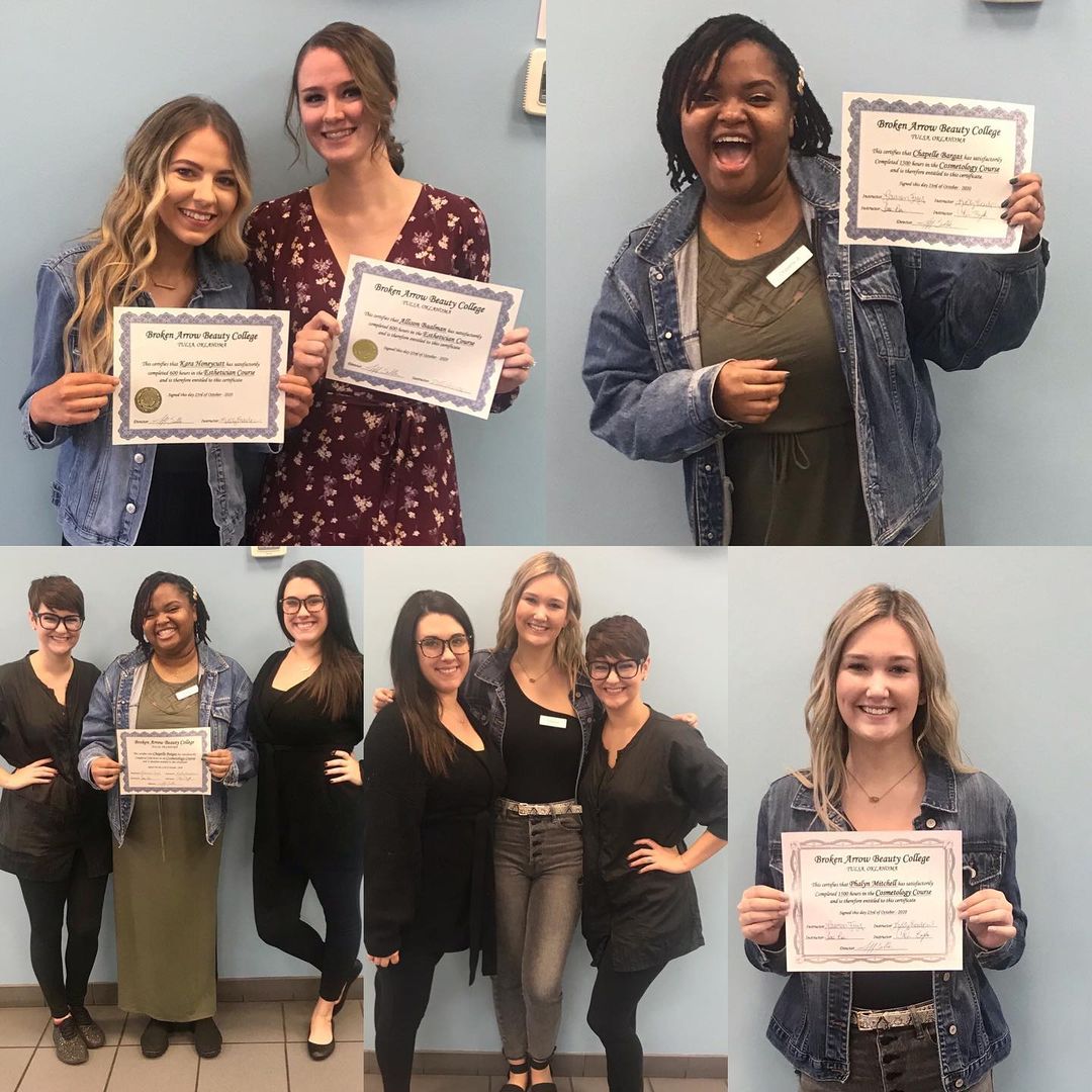 beauty school graduates at Broken Arrow